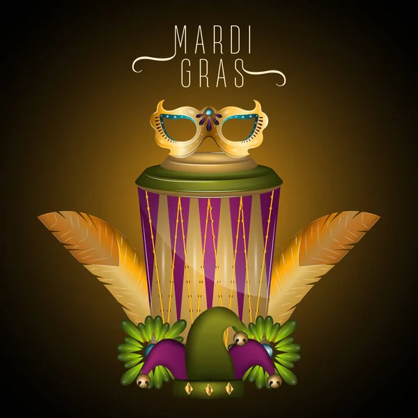 Mardi Gras posteri — Stok Vektör