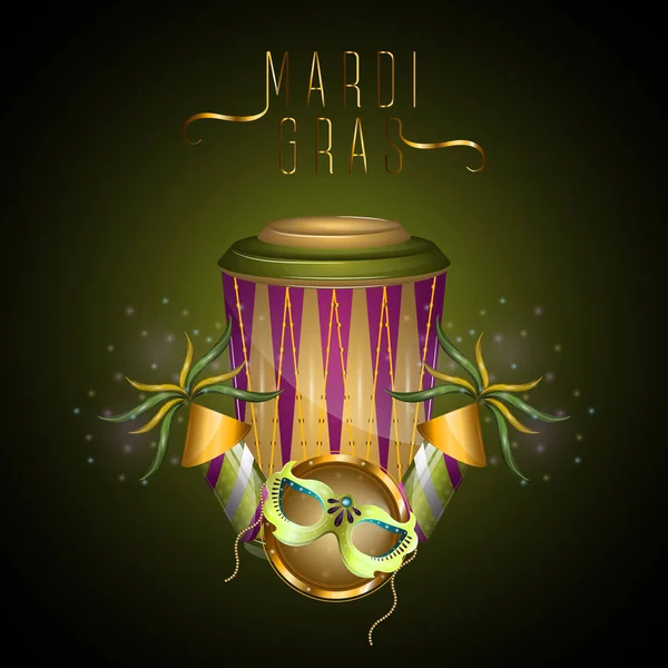 Mardi Gras posteri — Stok Vektör