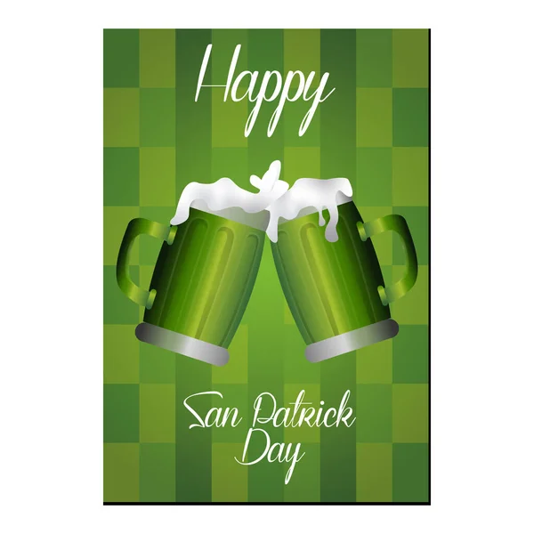 Saint Patricks Day gratulationskort — Stock vektor