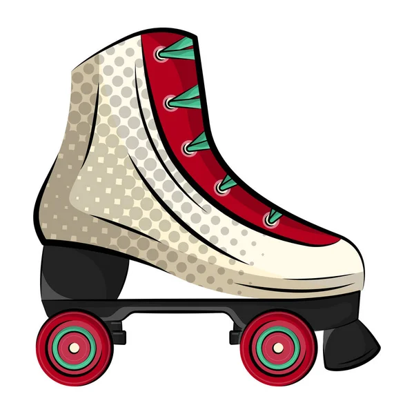 孤立的复古溜冰鞋 — 图库矢量图片