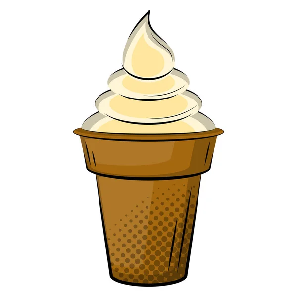 Ізольований конус морозива — стоковий вектор