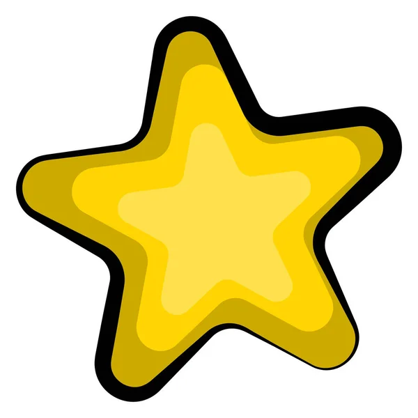 Estrela amarela cômica isolada —  Vetores de Stock