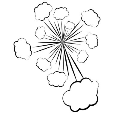 İzole komik patlama