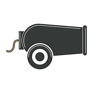 İzole edilmiş eski savaş kanonu simgesi