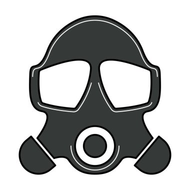 İzole gaz maskesi simgesi