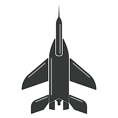 İzole edilmiş askeri uçak simgesi