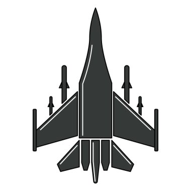 İzole edilmiş askeri uçak simgesi