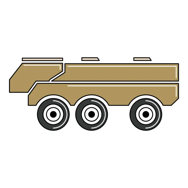 Izolowana ikona czołgu wojennego — Wektor stockowy