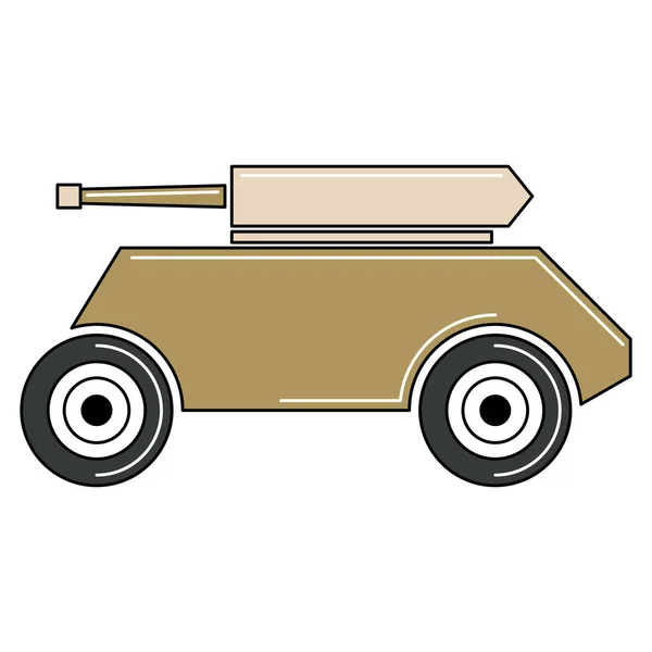 Izolowana ikona czołgu wojennego — Wektor stockowy
