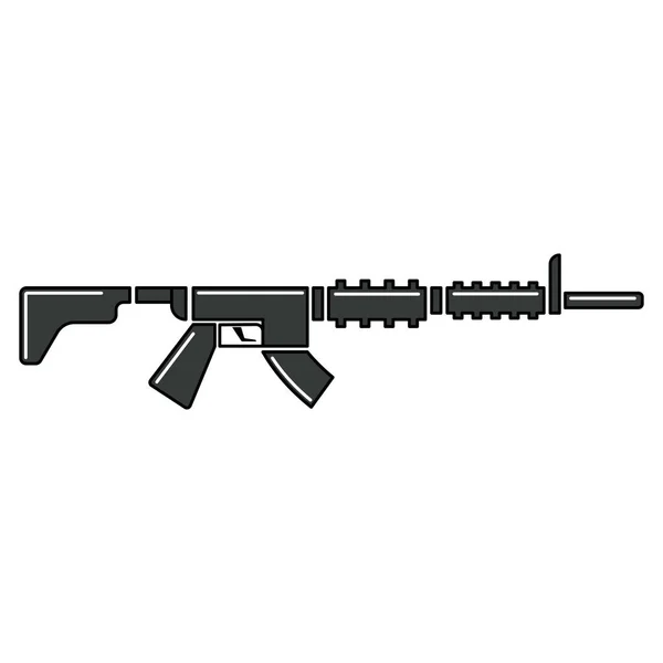 Icono de fusil militar aislado — Vector de stock