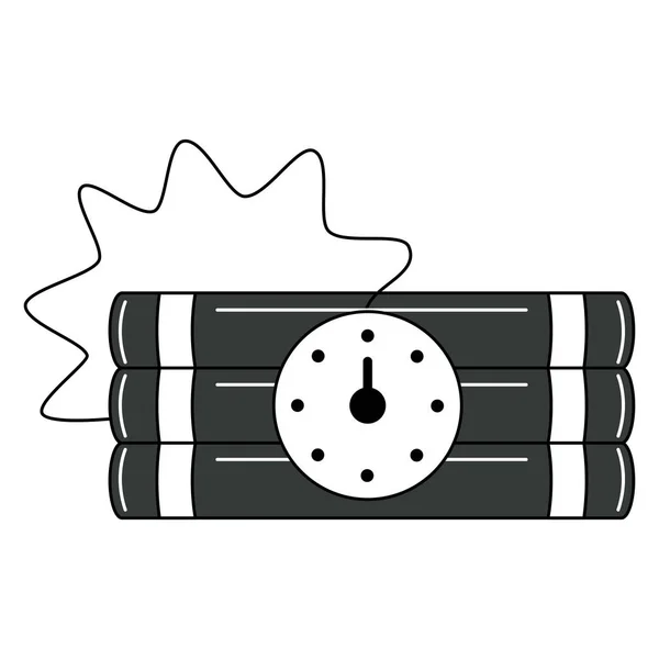 İzole edilmiş dinamit bomba ikonu — Stok Vektör