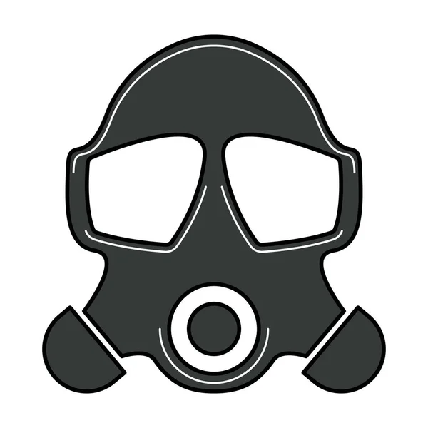 Icono de máscara de gas aislado — Vector de stock