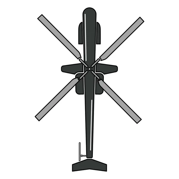 Ícone de helicóptero militar isolado —  Vetores de Stock