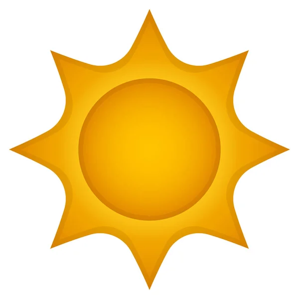 Sol brillante aislado — Vector de stock