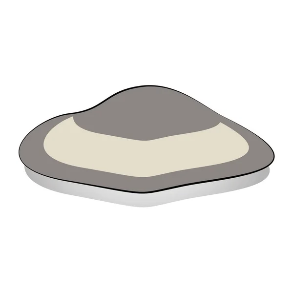 Roche isolée blanche et grise — Image vectorielle