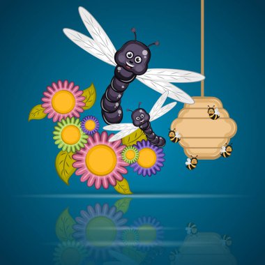 Yusufçuk ve bal peteği.