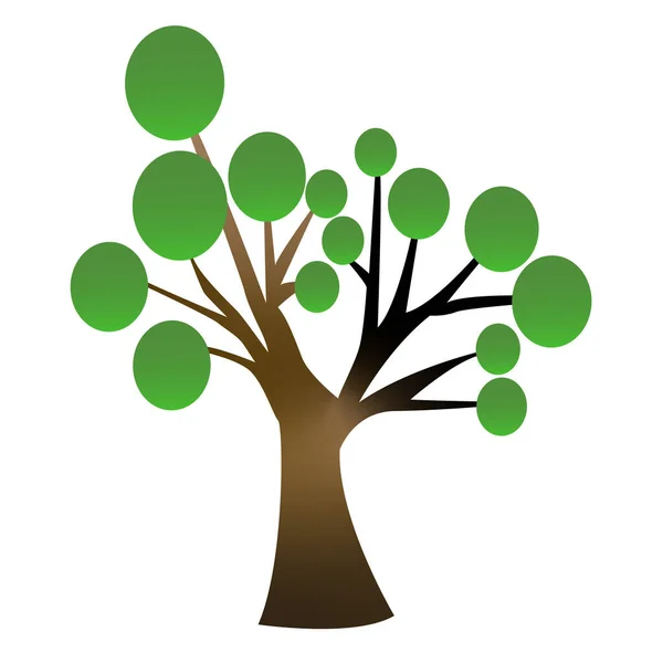 Icône d'arbre isolé — Image vectorielle