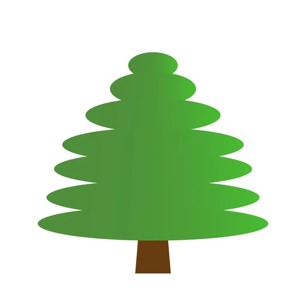 Icono de árbol aislado — Vector de stock