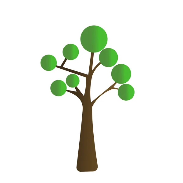 Icono de árbol aislado — Vector de stock