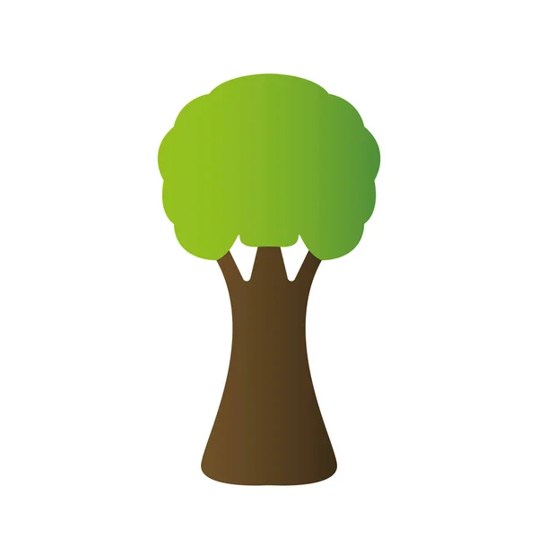 Icono de árbol aislado — Vector de stock