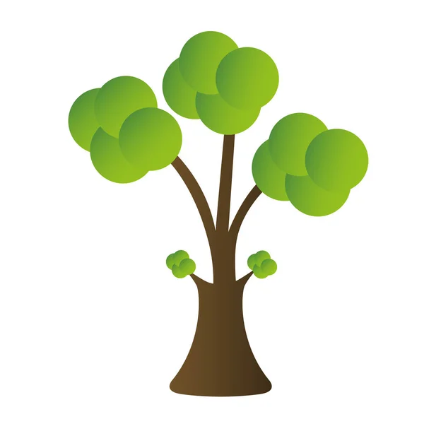 Icono de árbol aislado — Vector de stock