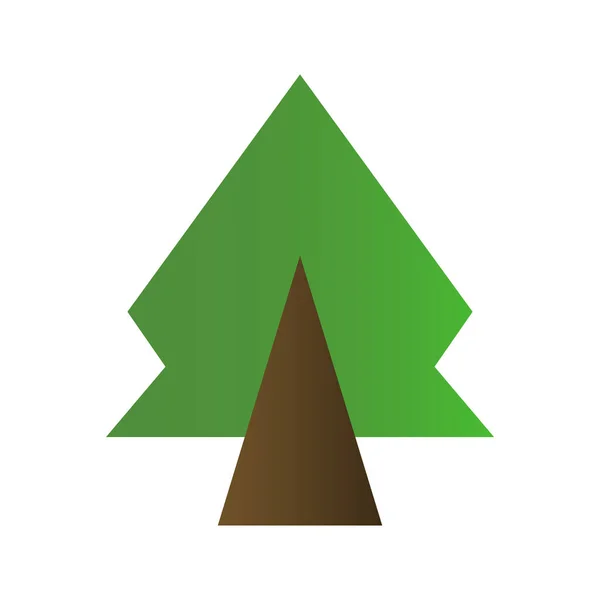 Icono de árbol aislado — Vector de stock