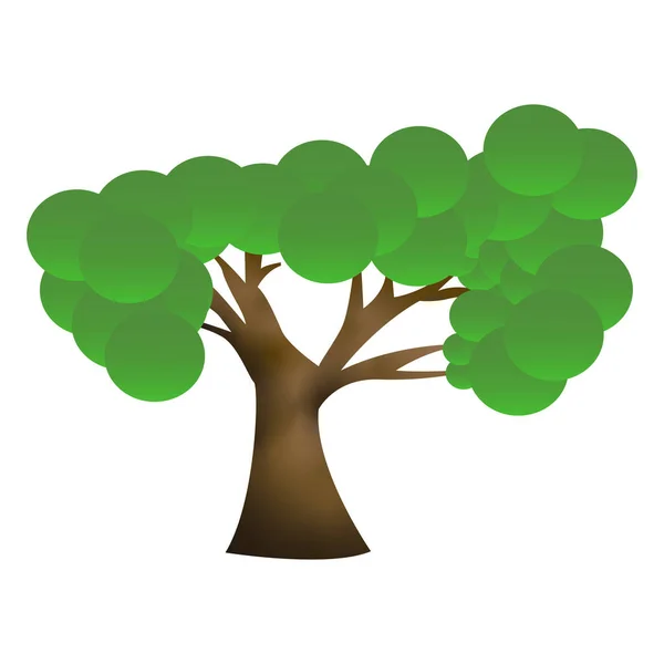 Icône d'arbre isolé — Image vectorielle