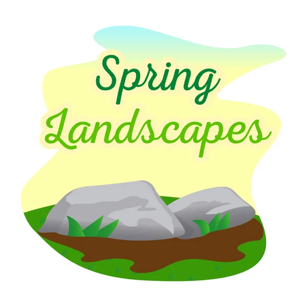 Natural spring landscape — Stock Vector