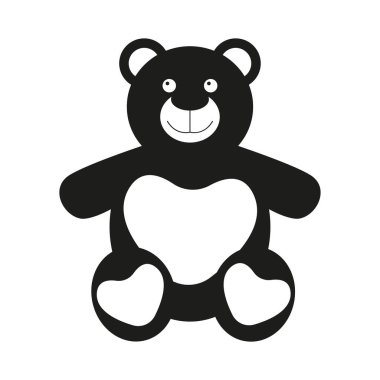 İzole sevimli oyuncak ayı