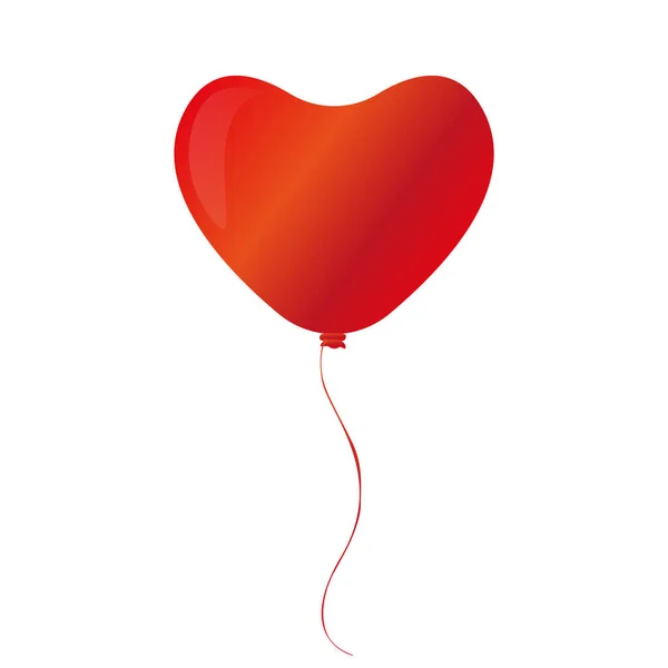 Ballon isolé mignon et romantique — Image vectorielle