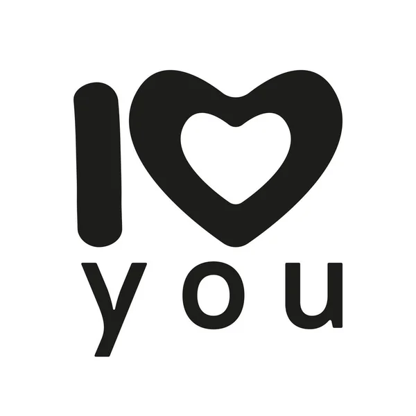 Isolated I love you image — Stock Vector