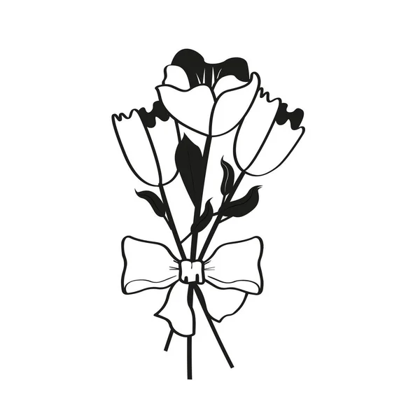 Bouquet de roses isolées — Image vectorielle