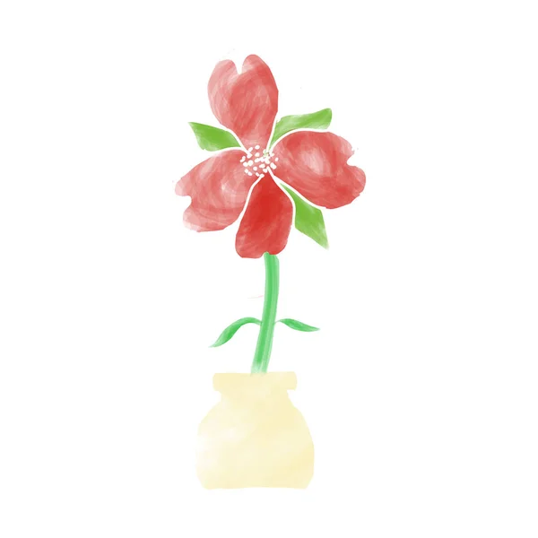 孤立した水彩画の花 — ストックベクタ
