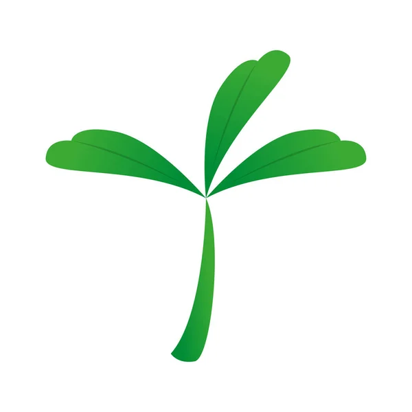 Vereinzelte Kleeblatt-Ikone — Stockvektor