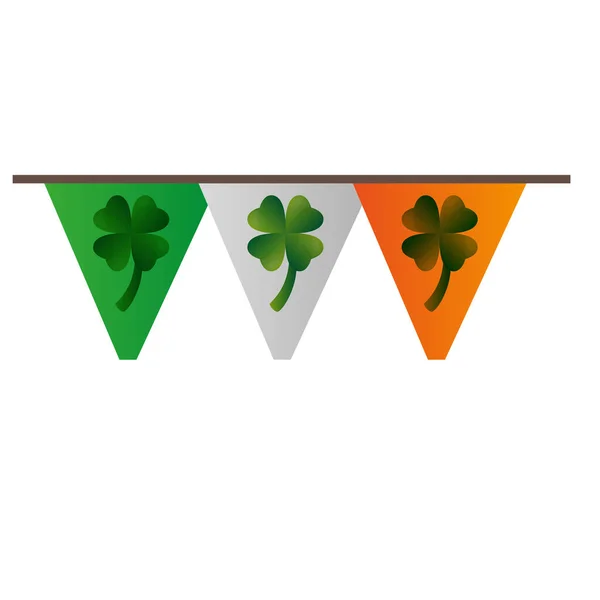 Pennants aux couleurs irlandaises — Image vectorielle