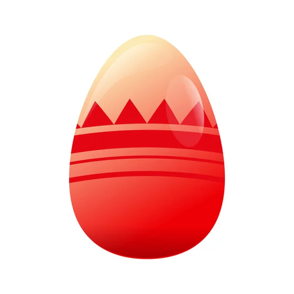 Изолированные украшенные пасхальные яйца — стоковый вектор