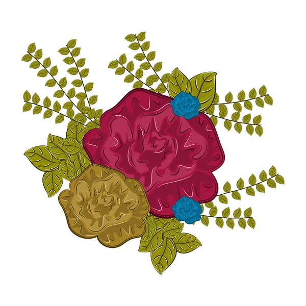 Bouquet floral isolé — Image vectorielle