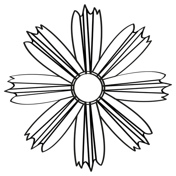 Περίγραμμα ενός λουλουδιού — Wektor stockowy