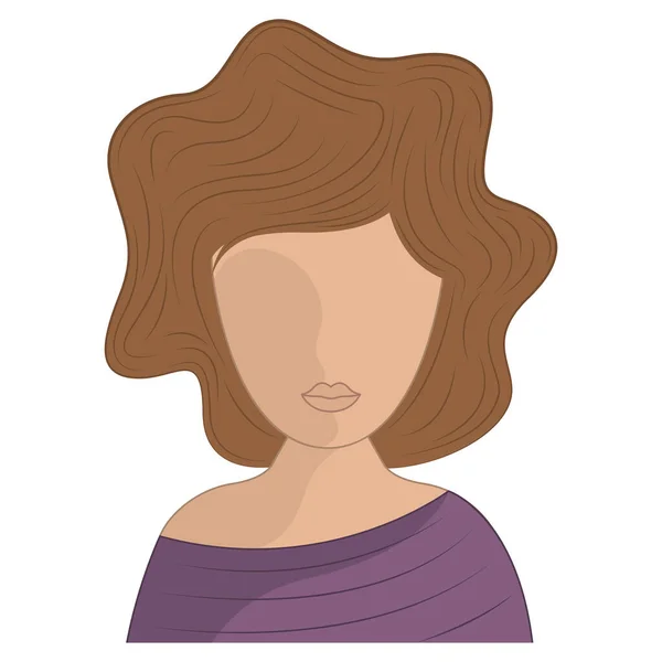 Икона изолированной женщины — стоковый вектор