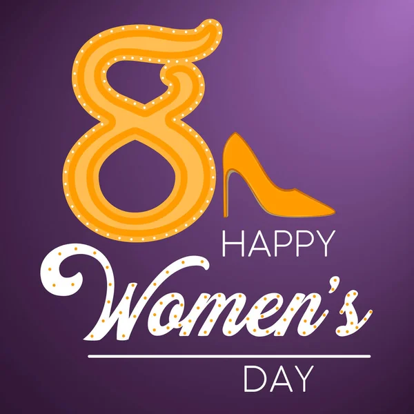 Szczęśliwa kartka dnia dla kobiet — Wektor stockowy