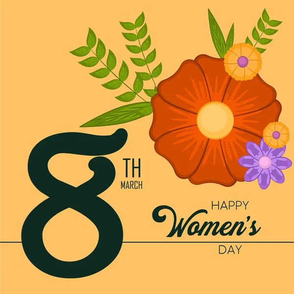 Szczęśliwa kartka dnia dla kobiet — Wektor stockowy