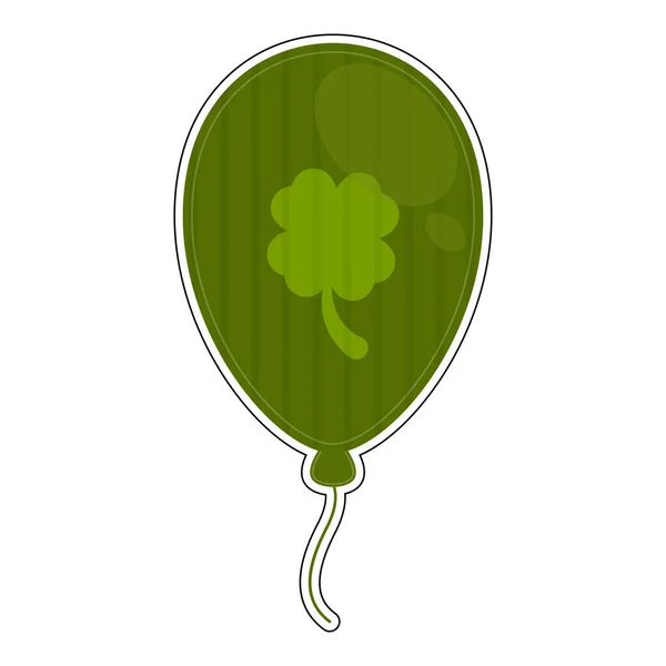 Icona isolata palloncino verde — Vettoriale Stock