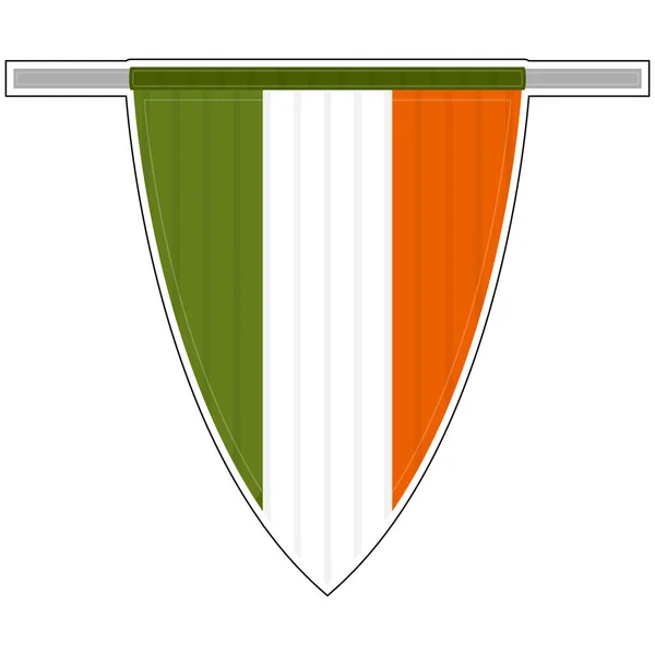 Bandera aislada de Irlanda — Vector de stock