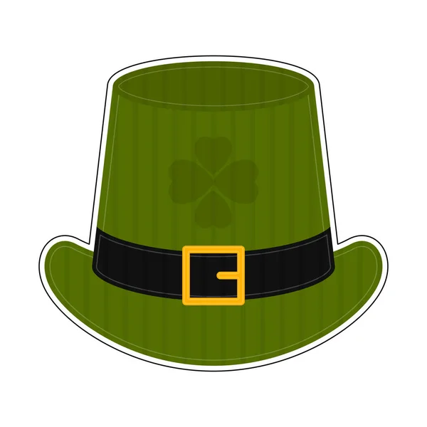 Chapeau irlandais traditionnel isolé — Image vectorielle