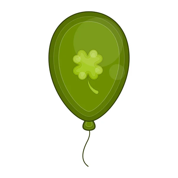 Isolée icône de ballon vert — Image vectorielle