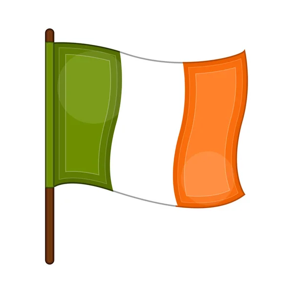 Isolerade irländsk flagg — Stock vektor
