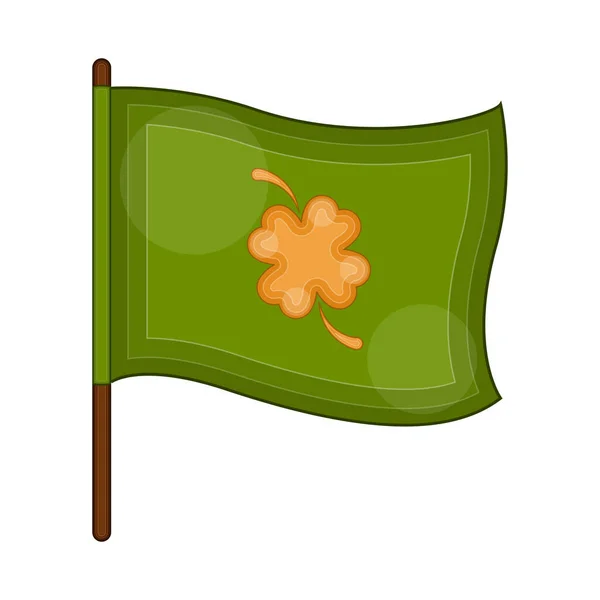 Ícone de bandeira de trevo isolado — Vetor de Stock