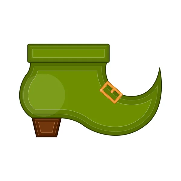 Изолированная ирландская эльфийская обувь — стоковый вектор