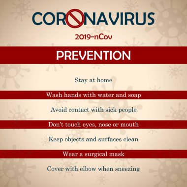 Coronavirus önleme posteri