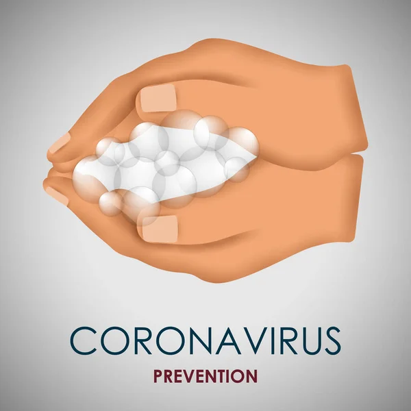 Affiche Coronavirus preventie — Stockvector